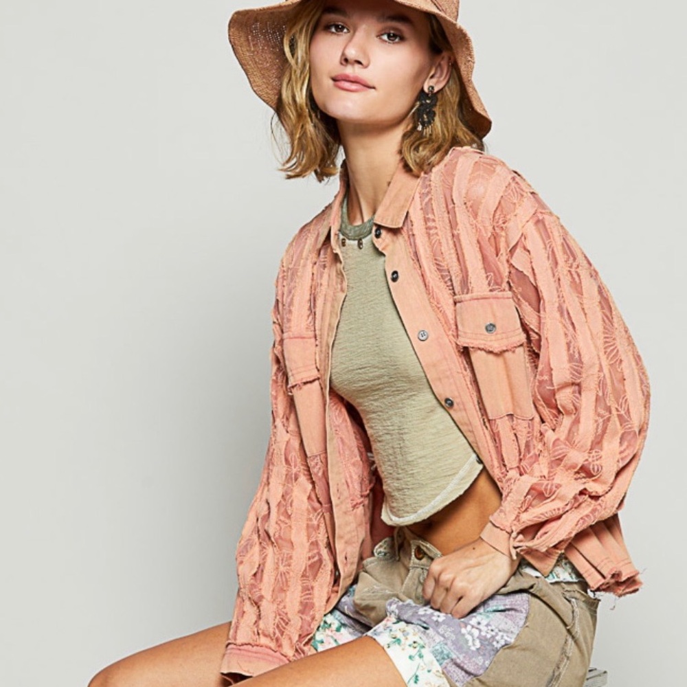 POL Women's Peach Jacket NWOT